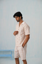 Amber Bloom Cotton Linen Shirt