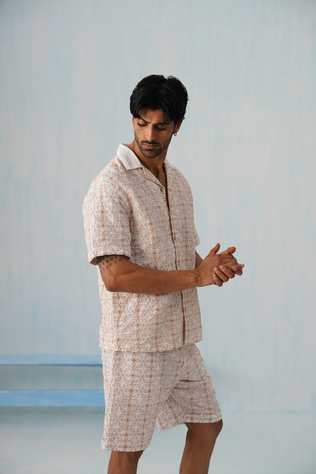 Amber Bloom Cotton Linen Co-ord Set