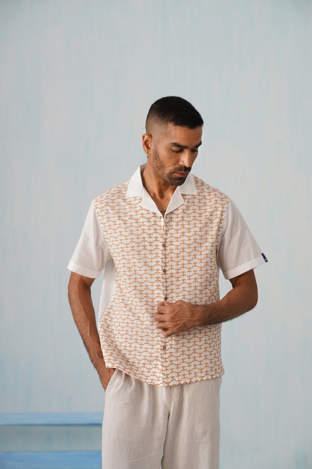 Amber Grid Cotton Shirt