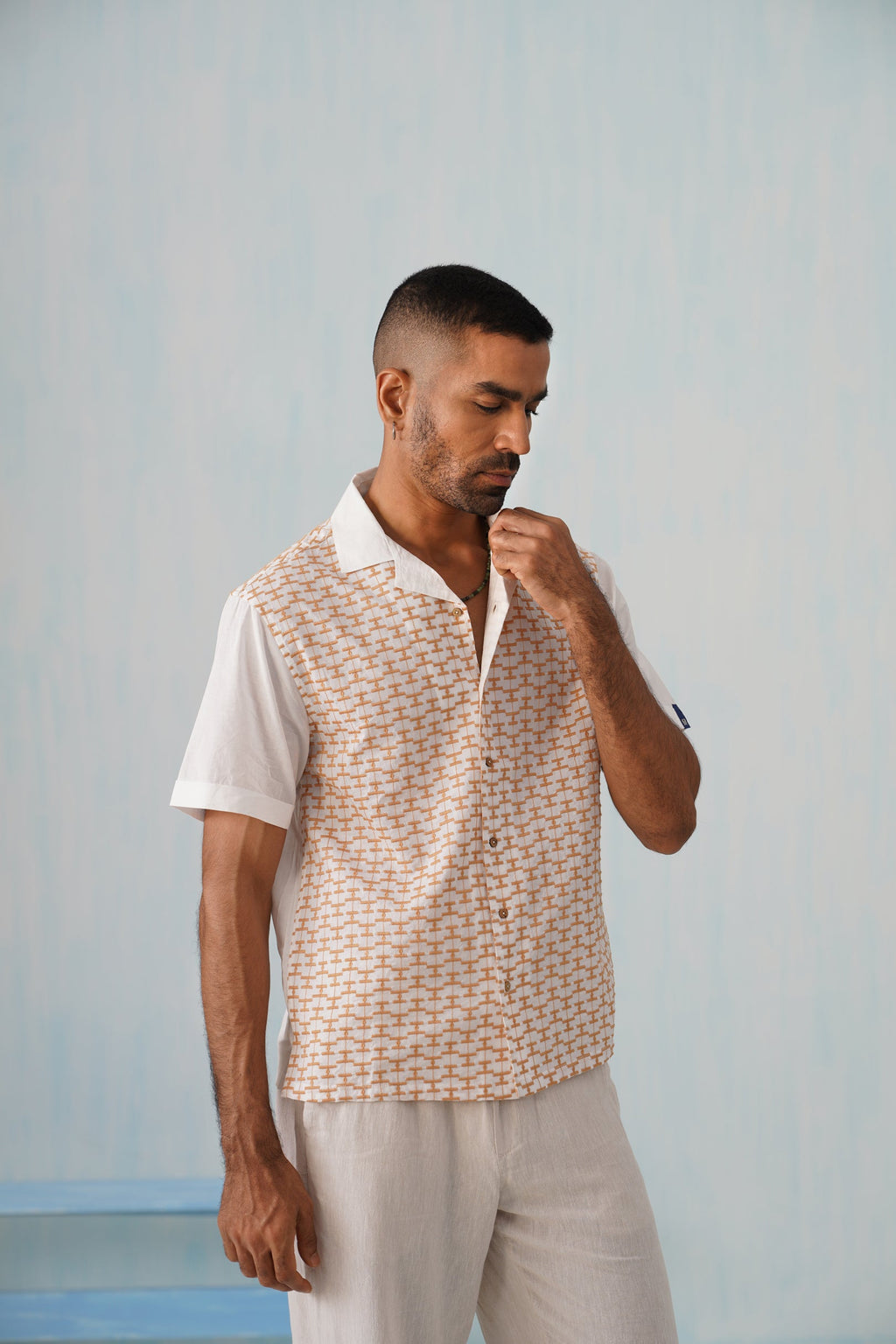 Amber Grid Cotton Shirt