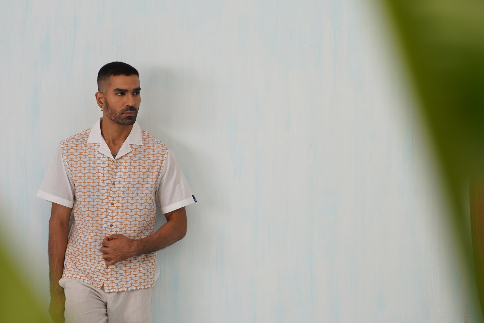 Amber Grid Cotton Shirt