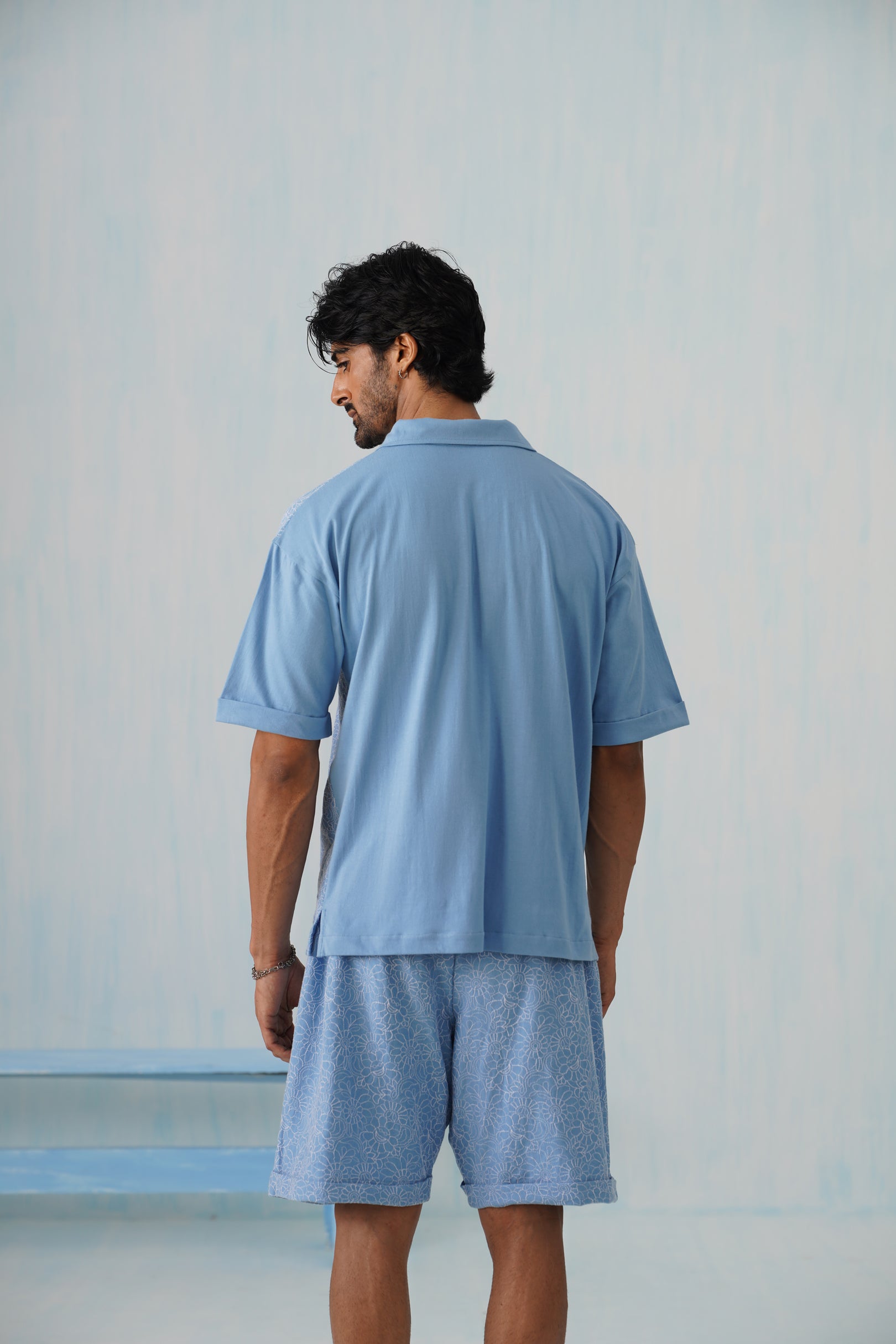 Shady Blooms Cotton Knit Shorts