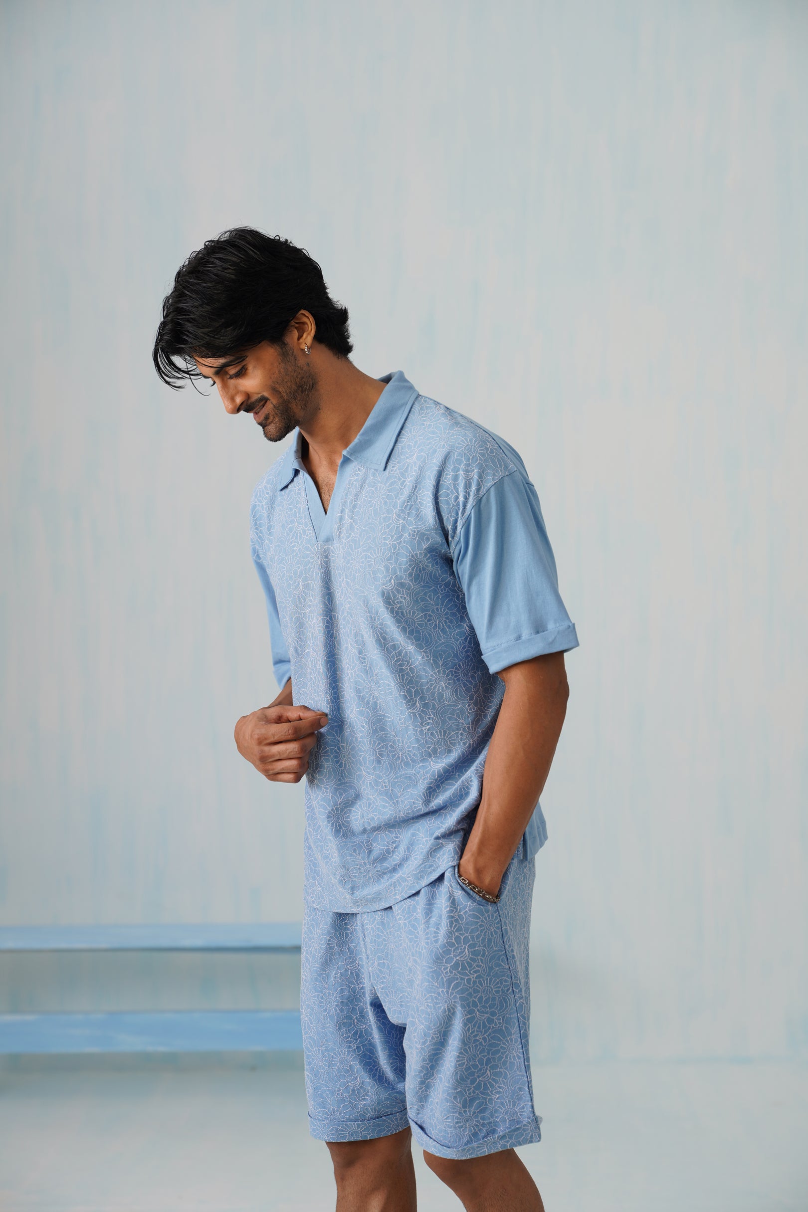 Shady Blooms Cotton Knit T-Shirt