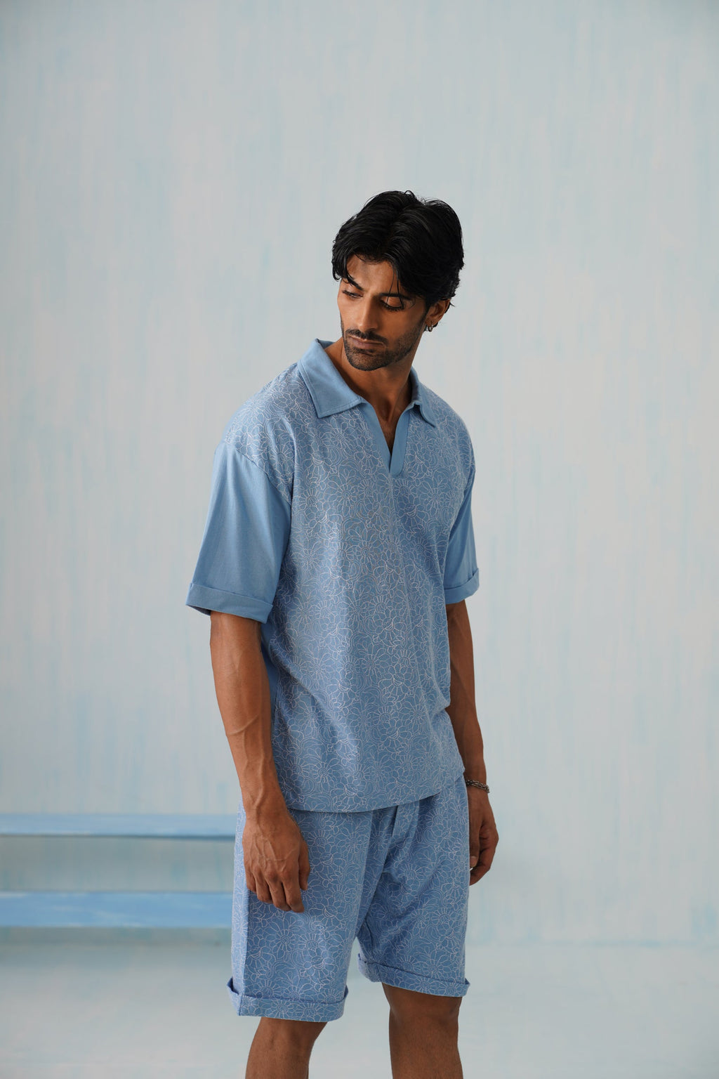 Shady Blooms Cotton Knit T-Shirt