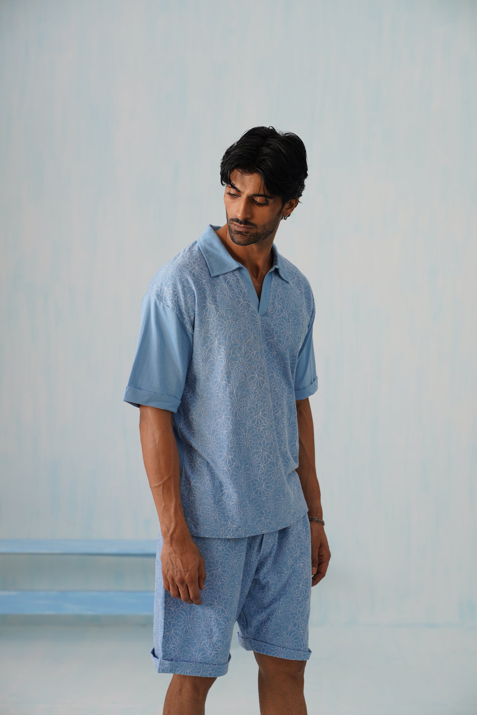 Shady Blooms Cotton Knit T-Shirt