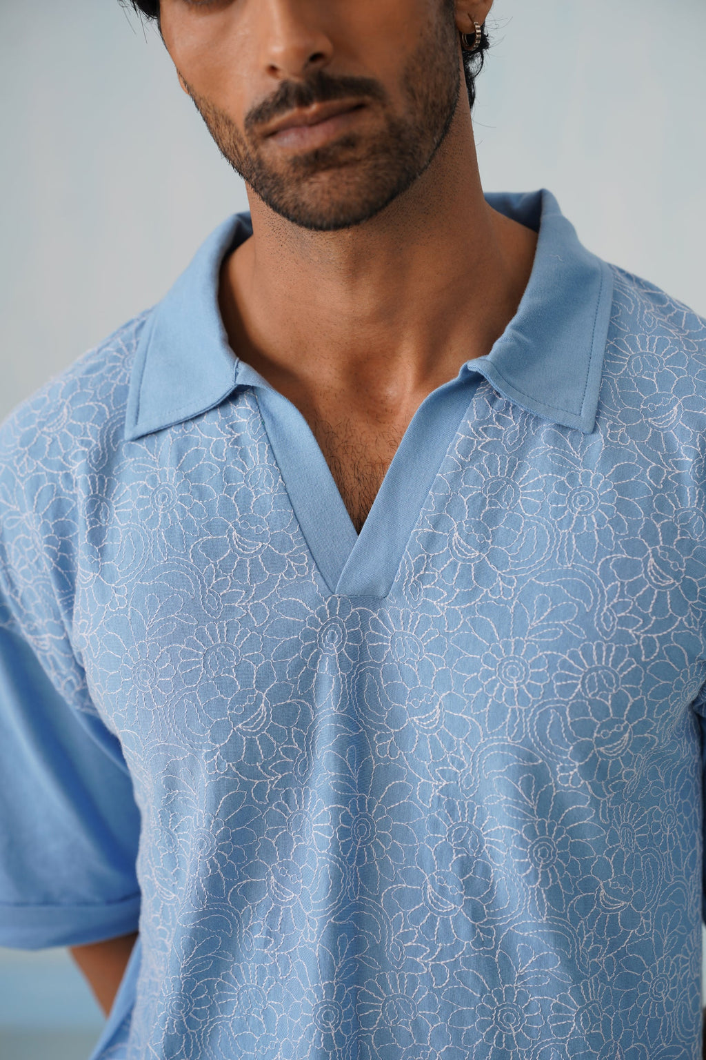 Shady Blooms Cotton Knit T-Shirt