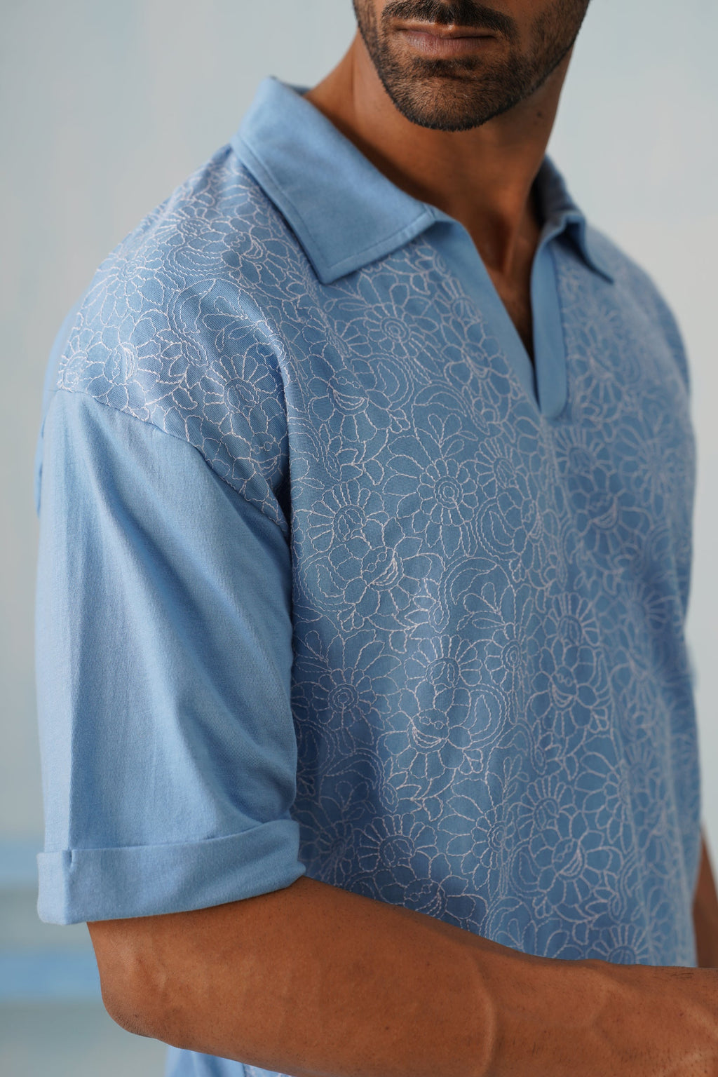 Shady Blooms Cotton Knit T-Shirt