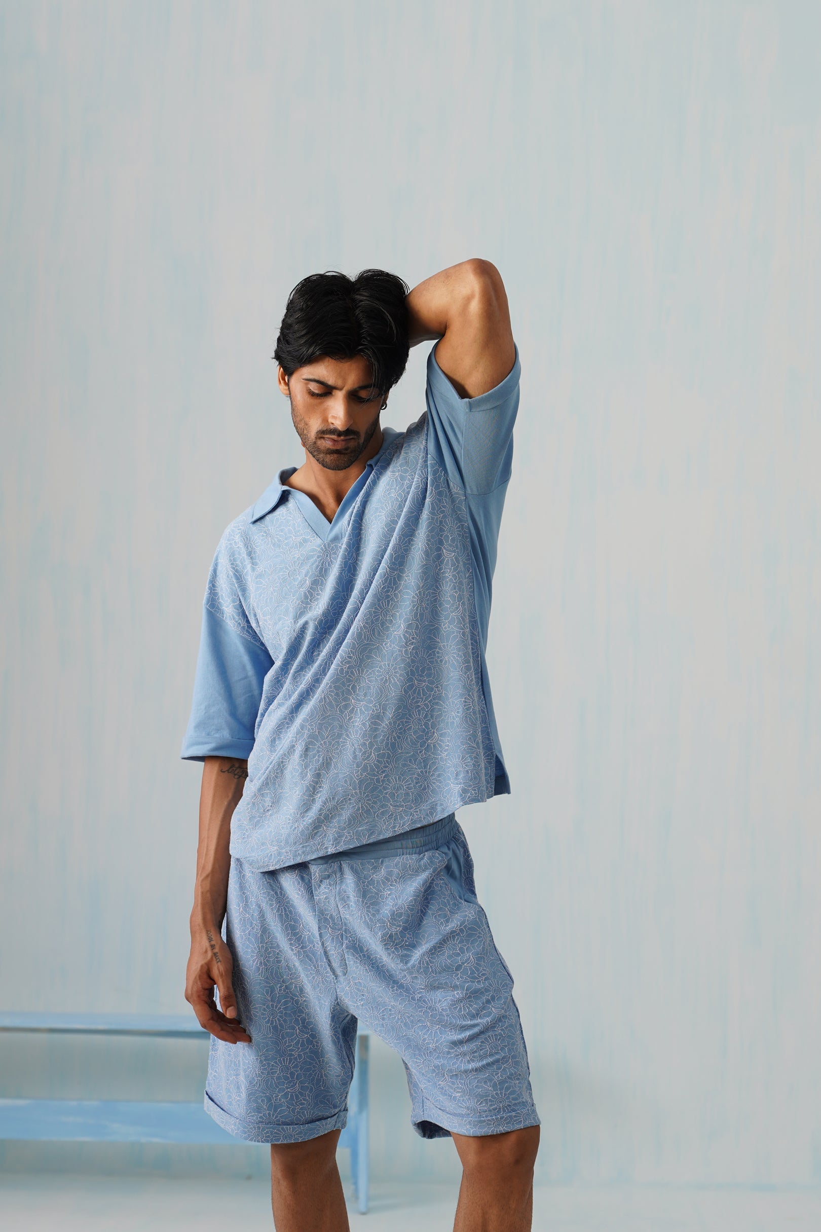 Shady Blooms Cotton Knit T-Shirt