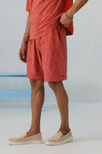 Shady Blooms Cotton Knit Shorts