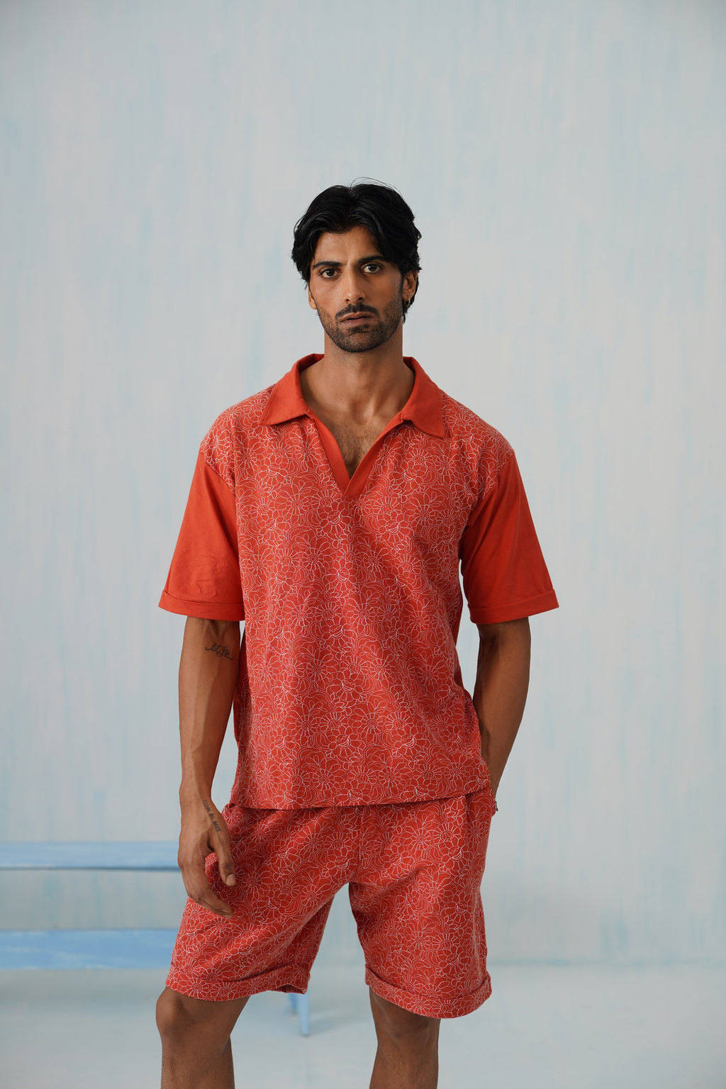 Shady Blooms Cotton Knit T-Shirt