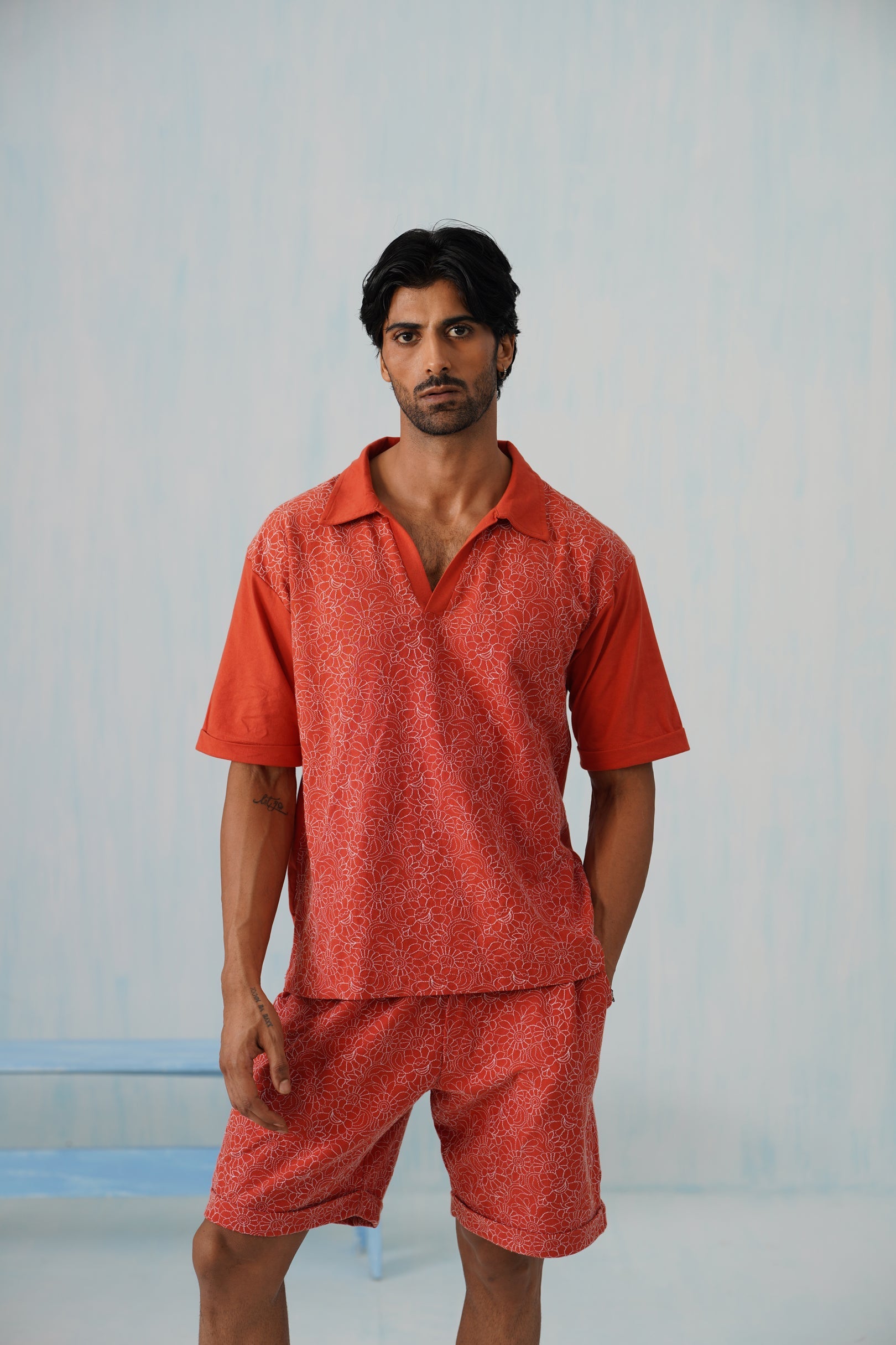 Shady Blooms Cotton Knit T-Shirt