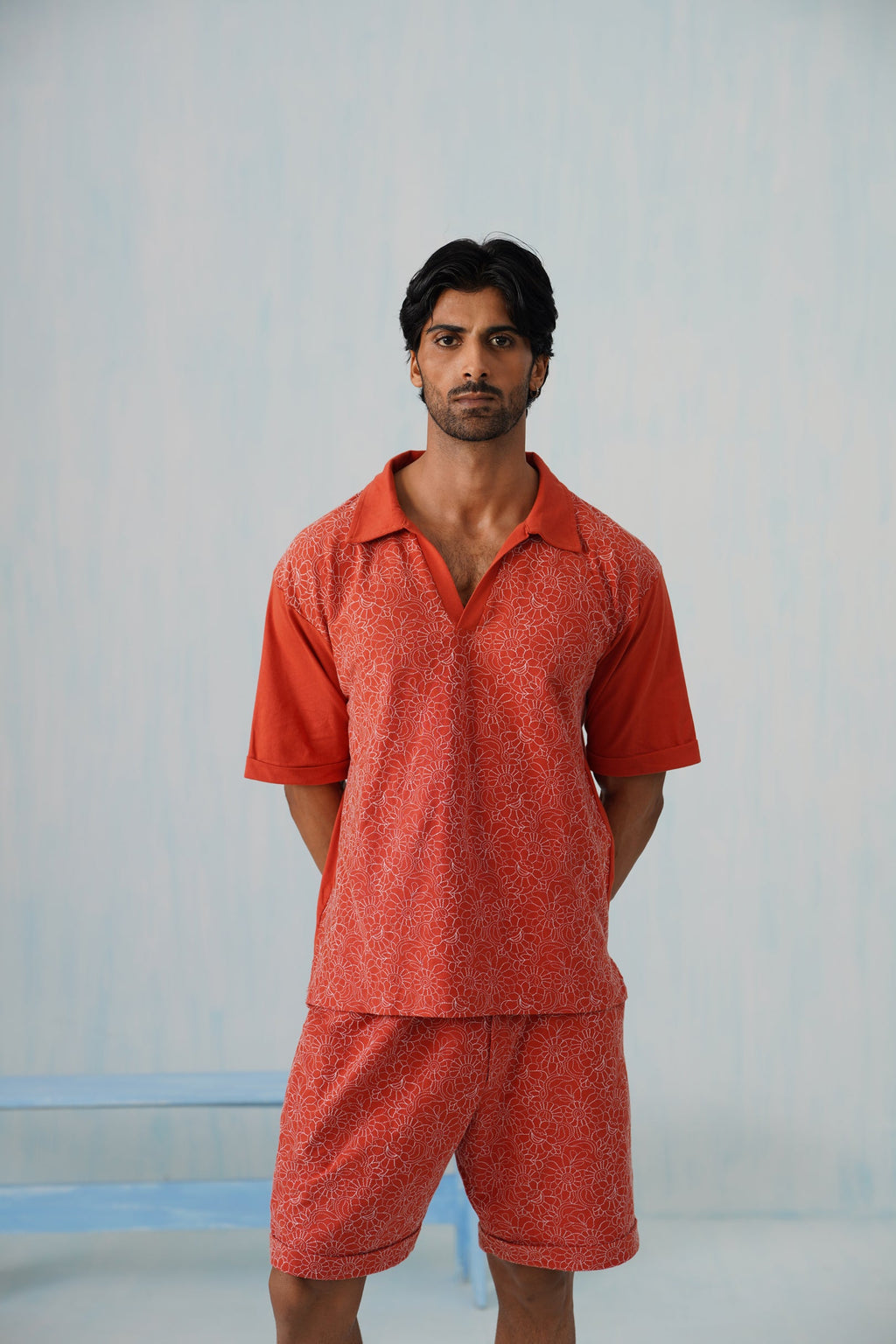 Shady Blooms Cotton Knit Co-ord Set