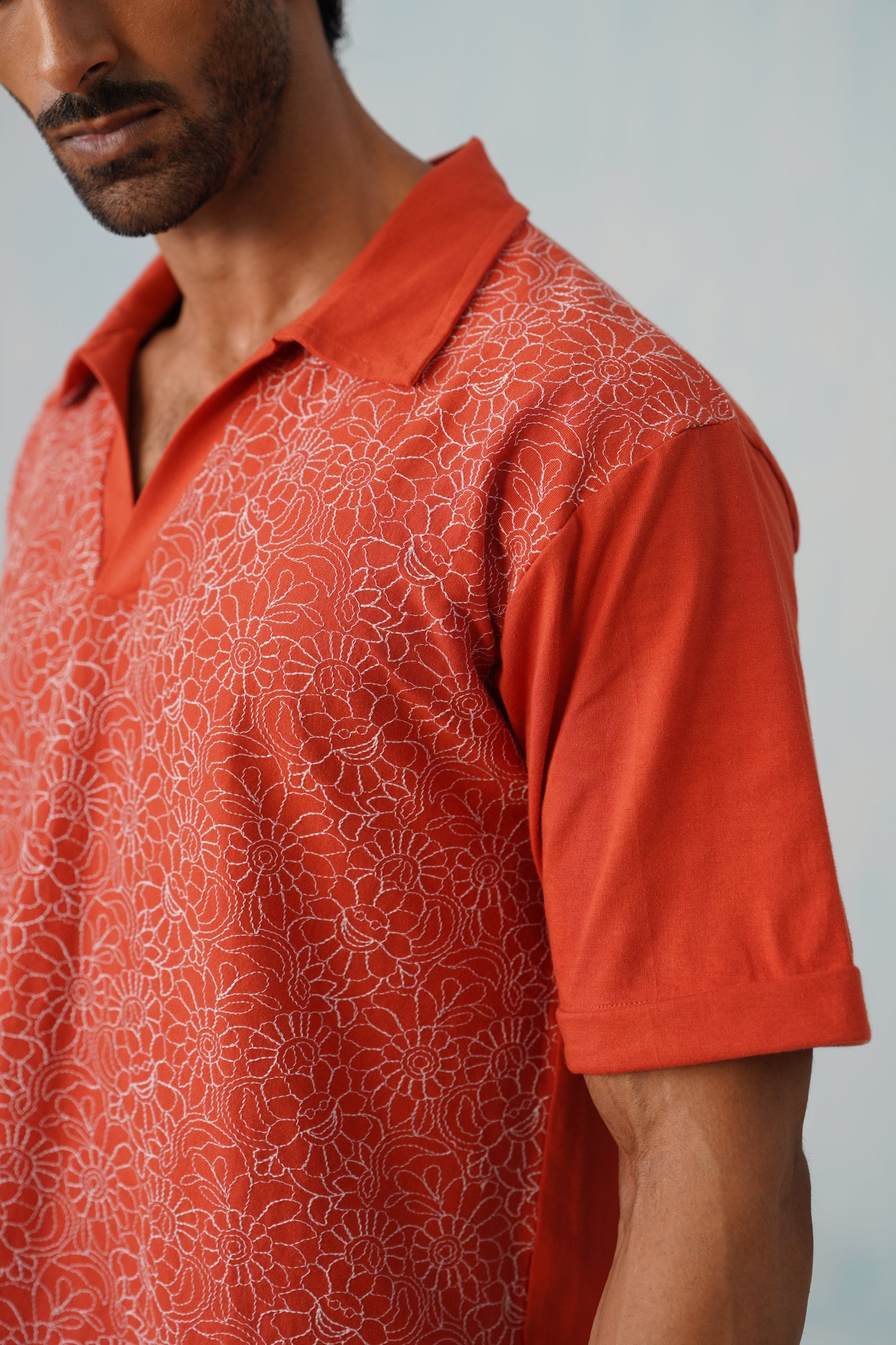 Shady Blooms Cotton Knit T-Shirt