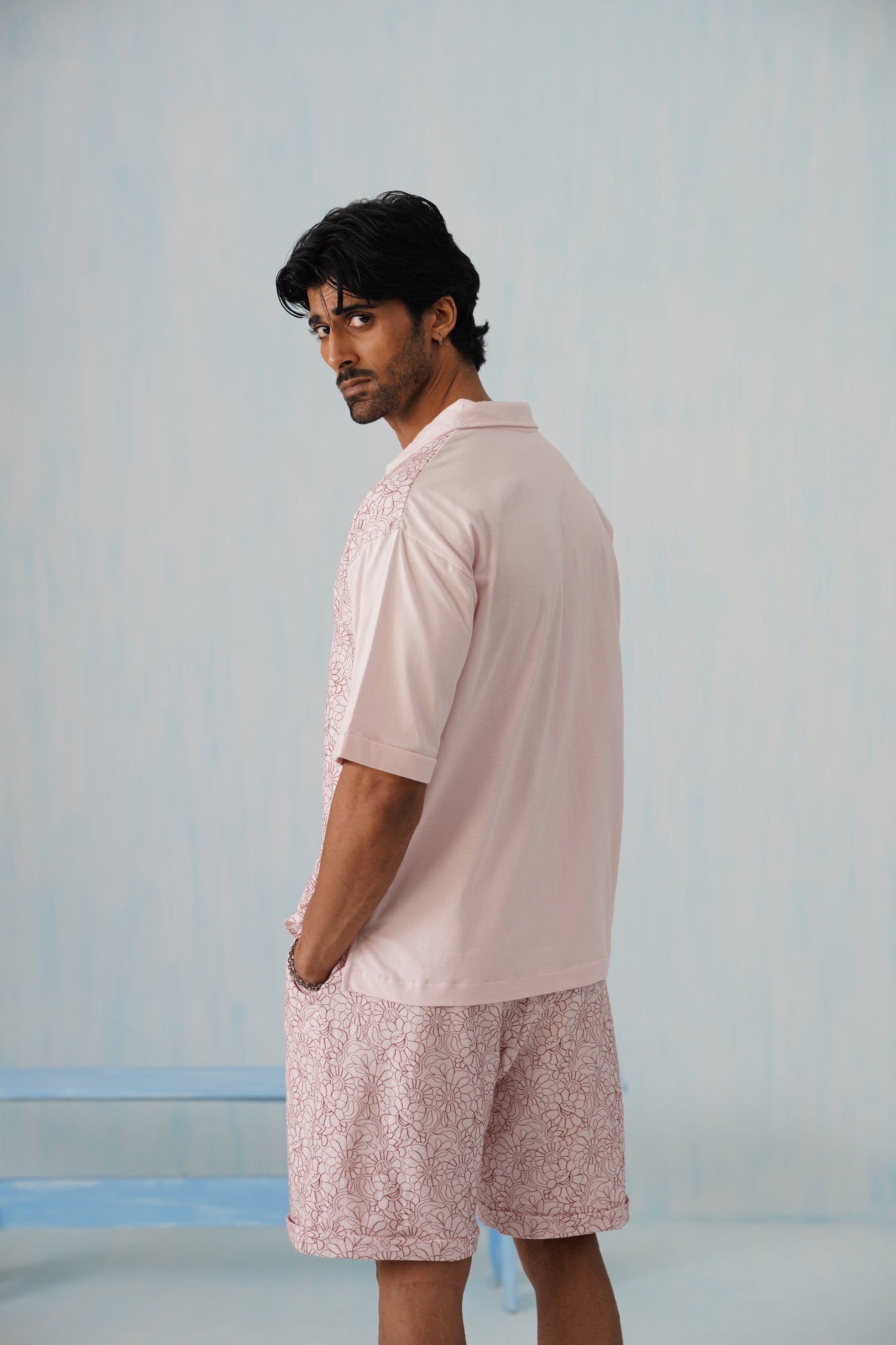 Shady Blooms Cotton Knit Co-ord Set