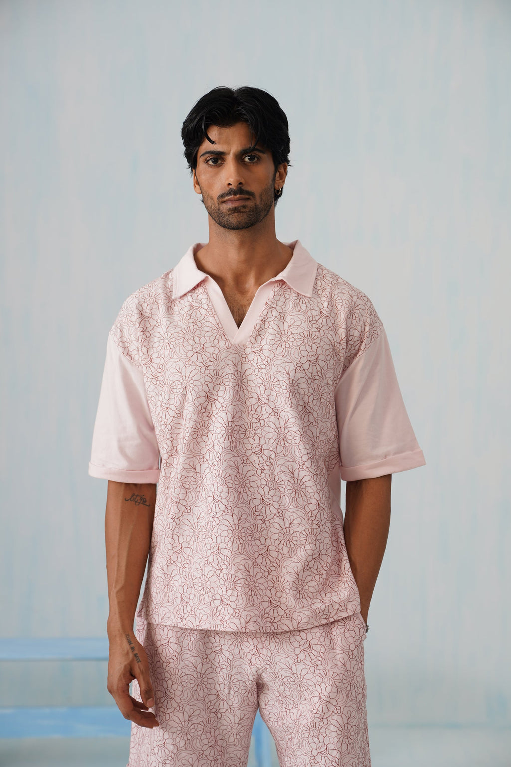 Shady Blooms Cotton Knit T-Shirt