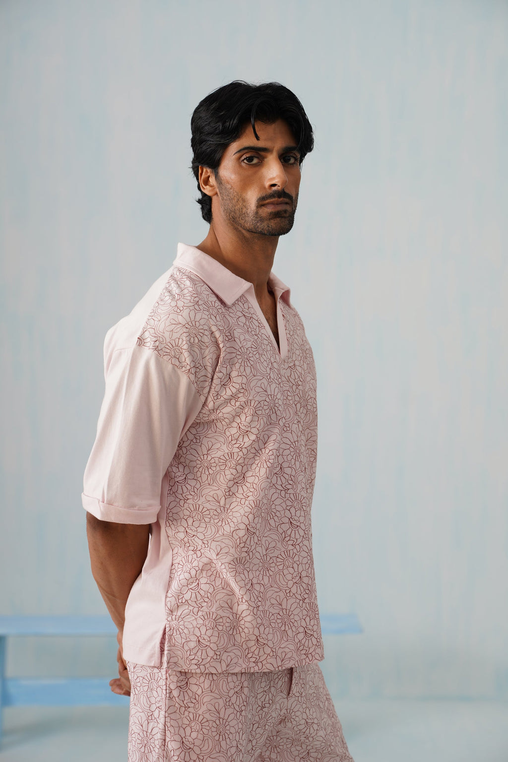 Shady Blooms Cotton Knit T-Shirt