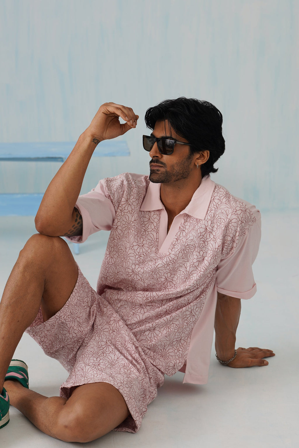 Shady Blooms Cotton Knit T-Shirt