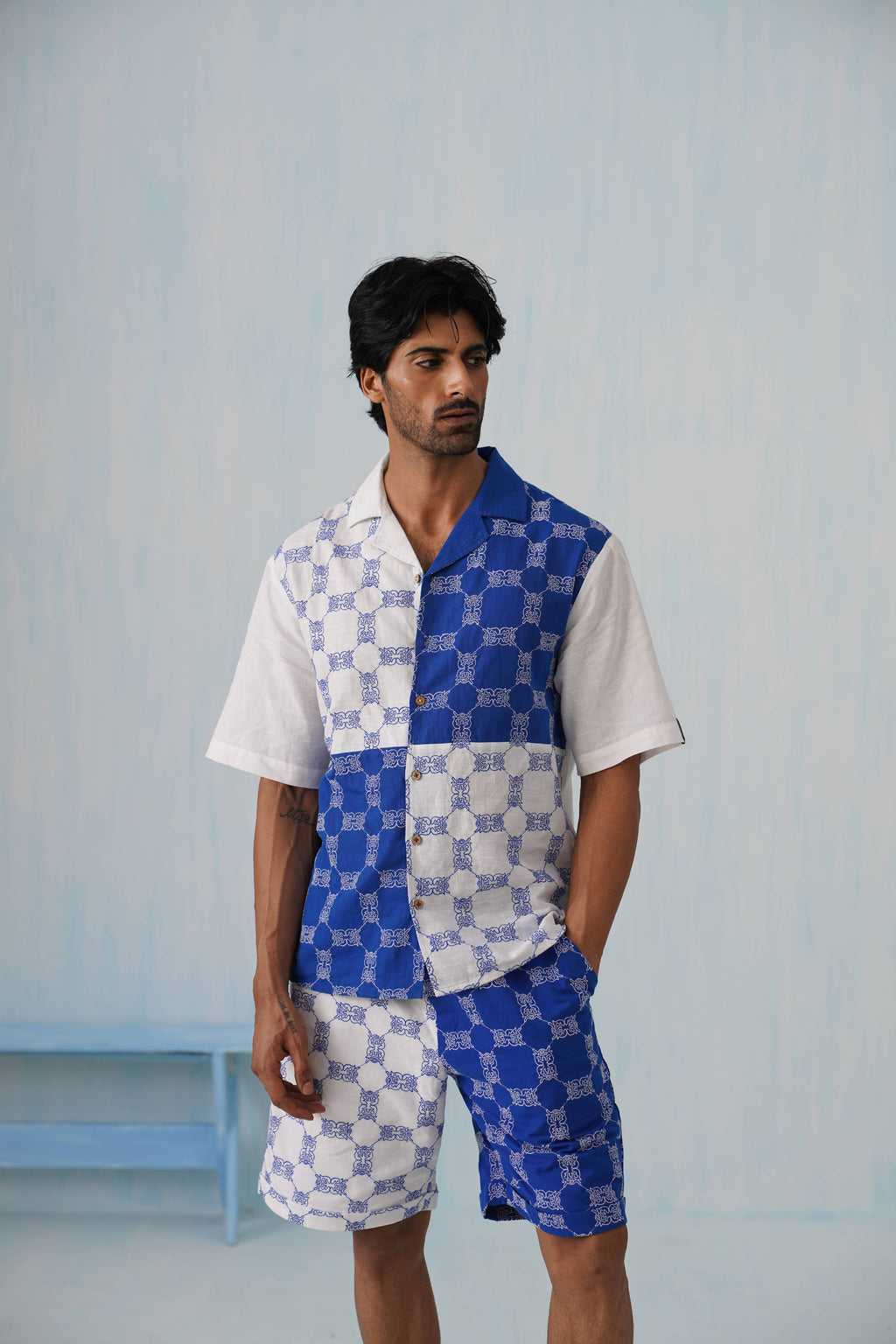 Knotty Krabs (Linen) Co-ord Set - Surf & Foam