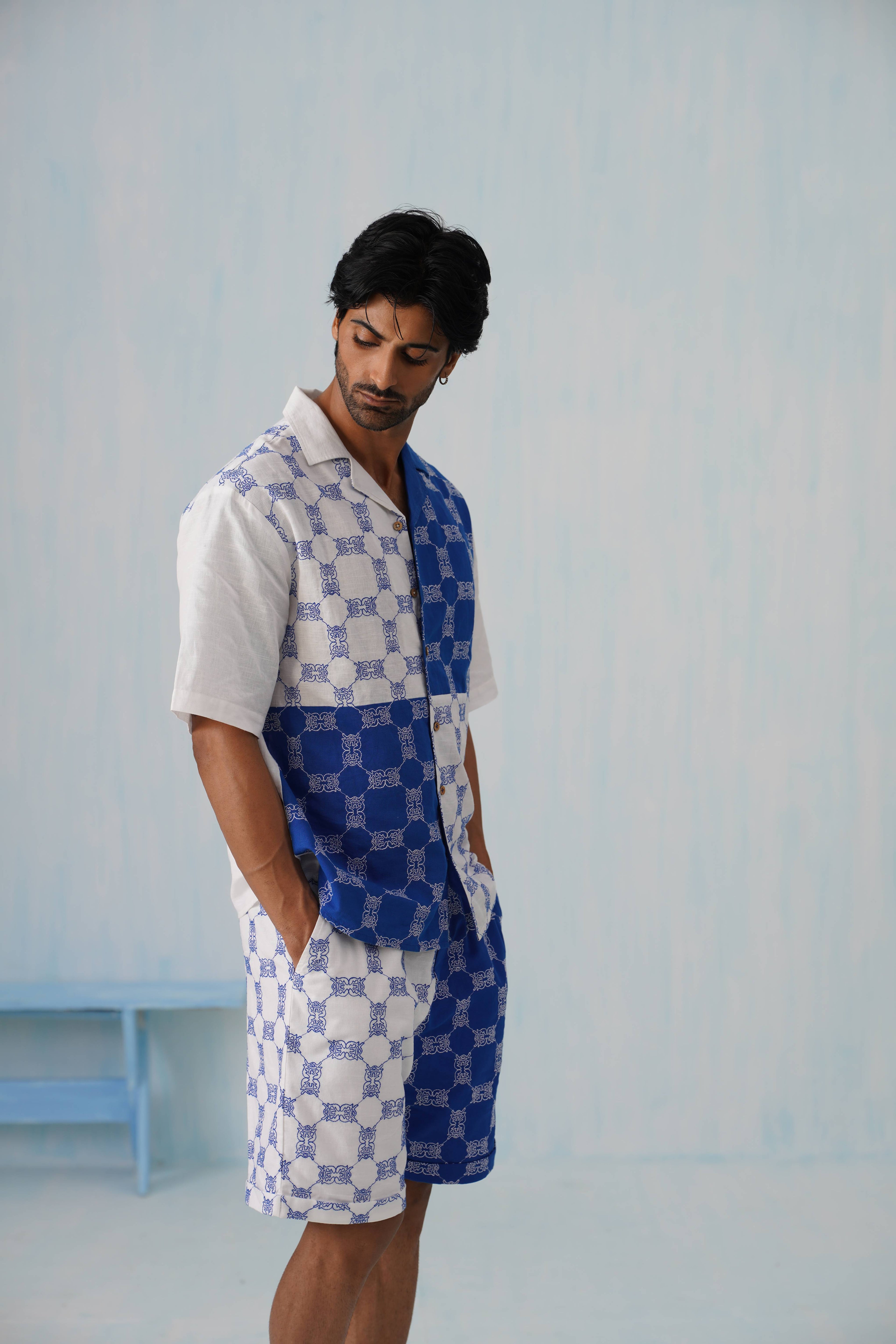 Knotty Krabs (Linen) Shirt - Surf & Foam