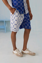 Knotty Krabs (Linen) Shorts - Surf & Foam