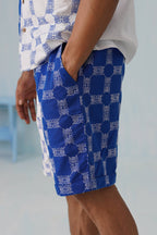 Knotty Krabs (Linen) Shorts - Surf & Foam