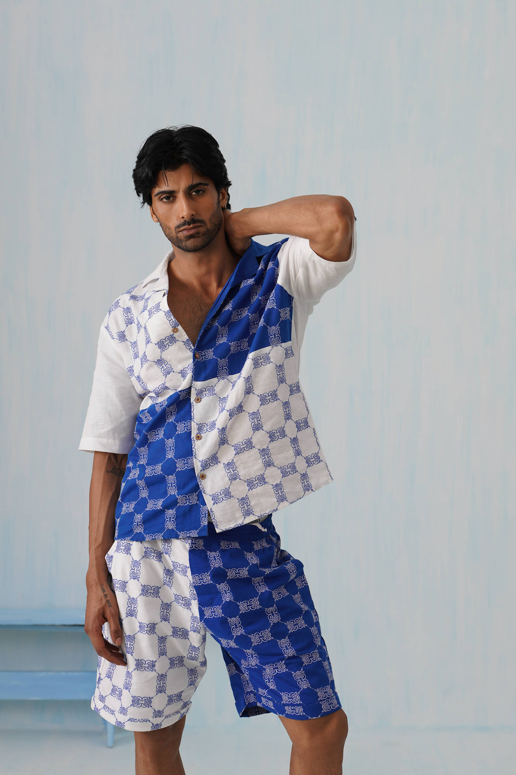 Knotty Krabs (Linen) Shirt - Surf & Foam