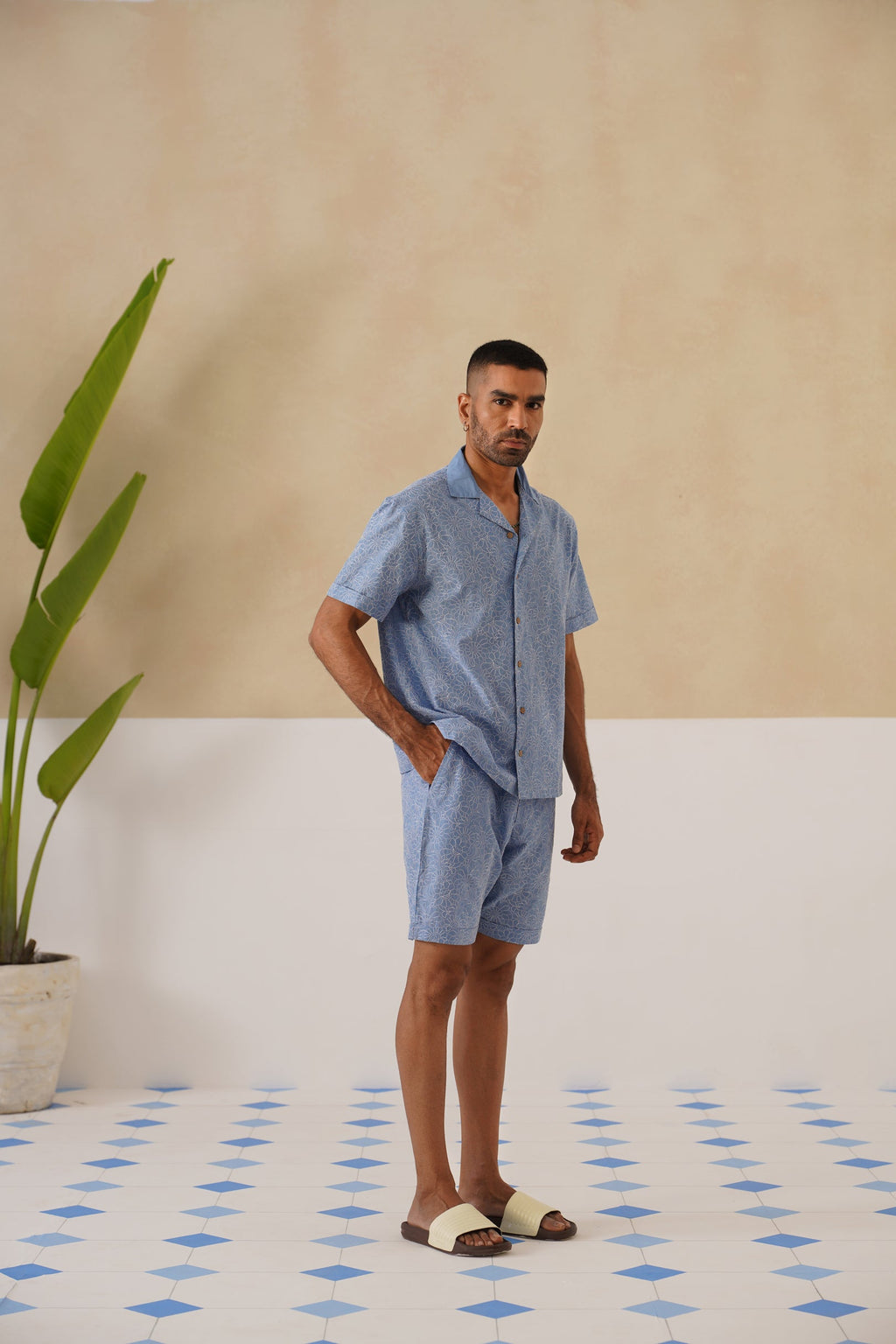 Azure Blooms Cotton Co-ord Set