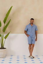 Azure Blooms Cotton Co-ord Set