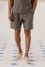 Shady Blooms Cotton Knit Shorts