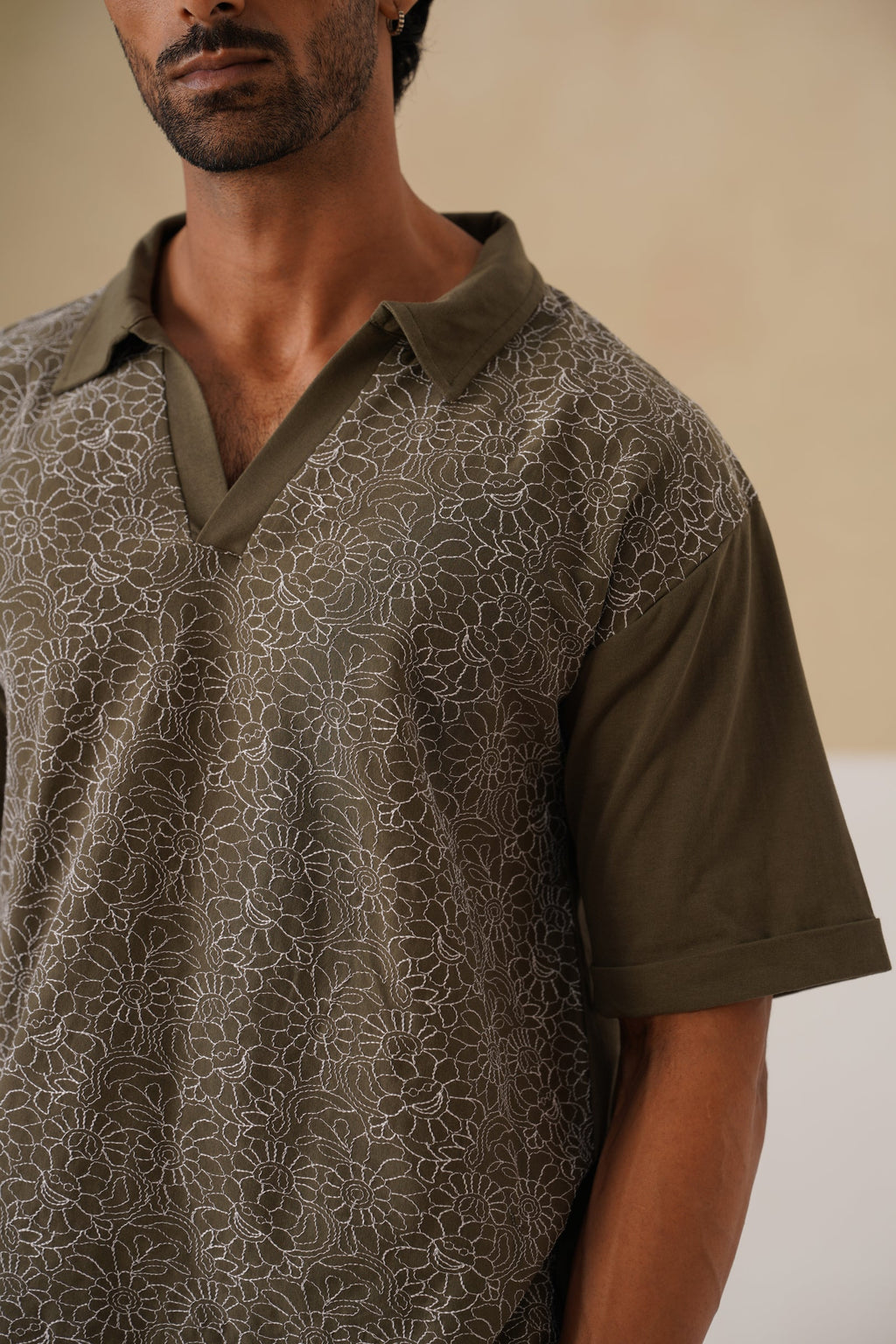 Shady Blooms Cotton Knit T-Shirt