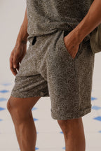 Shady Blooms Cotton Knit Shorts