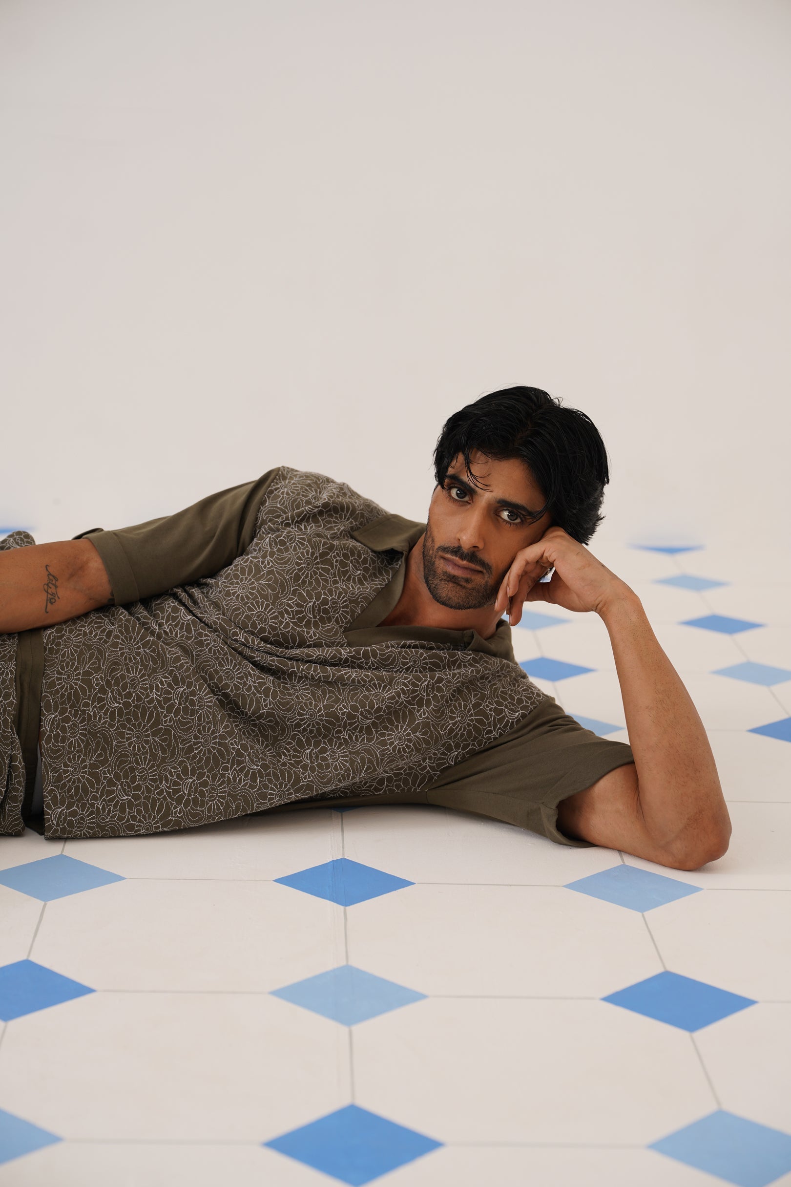 Shady Blooms Cotton Knit T-Shirt