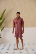 Shady Blooms Cotton Knit Co-ord Set