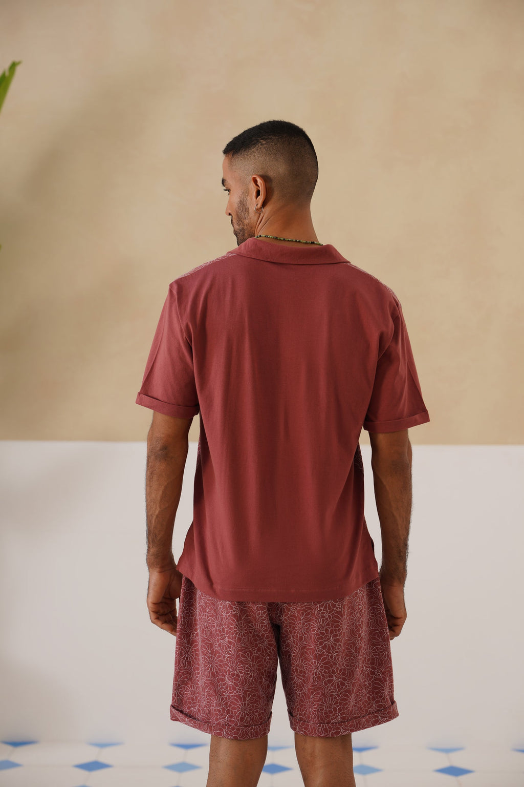 Shady Blooms Cotton Knit Shorts