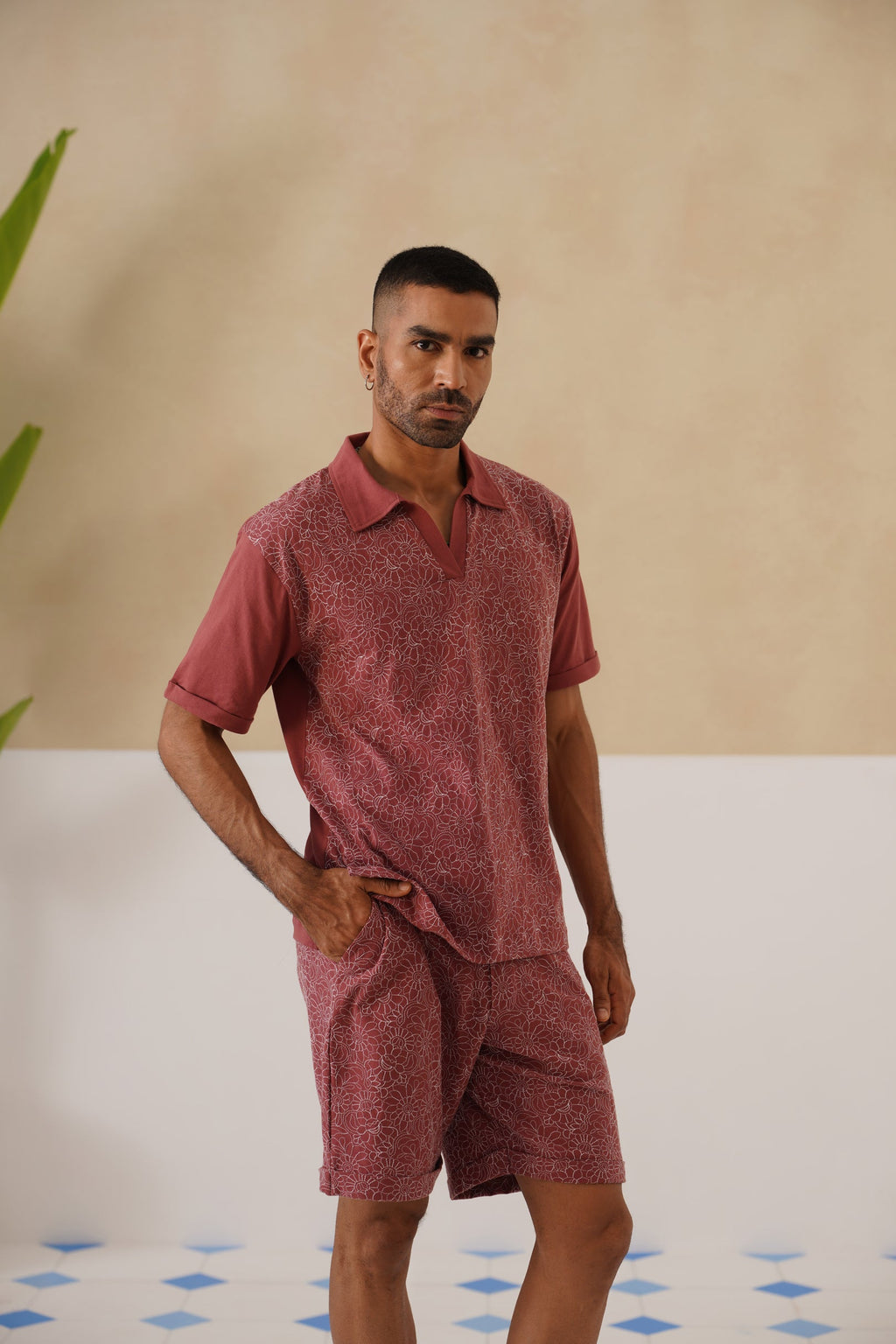 Shady Blooms Cotton Knit T-Shirt