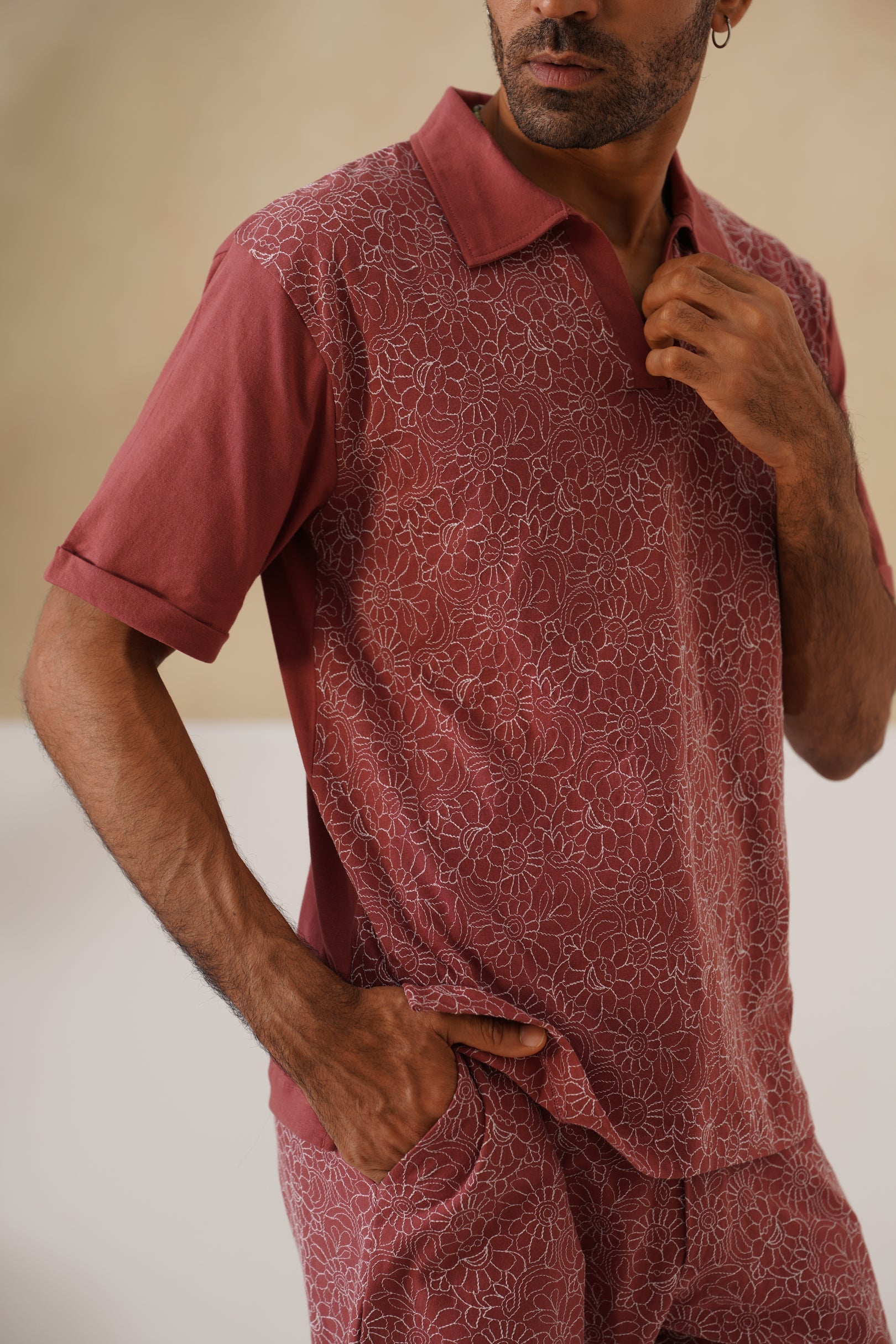 Shady Blooms Cotton Knit T-Shirt