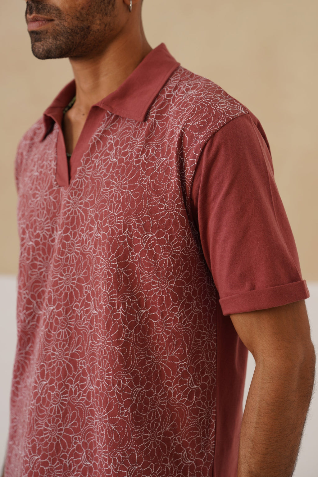 Shady Blooms Cotton Knit T-Shirt