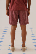 Shady Blooms Cotton Knit Shorts