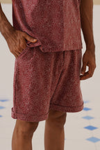 Shady Blooms Cotton Knit Shorts