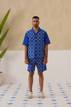 Knotty Krabs (Cotton) Co-ord Set - Deep Sea (Blue)