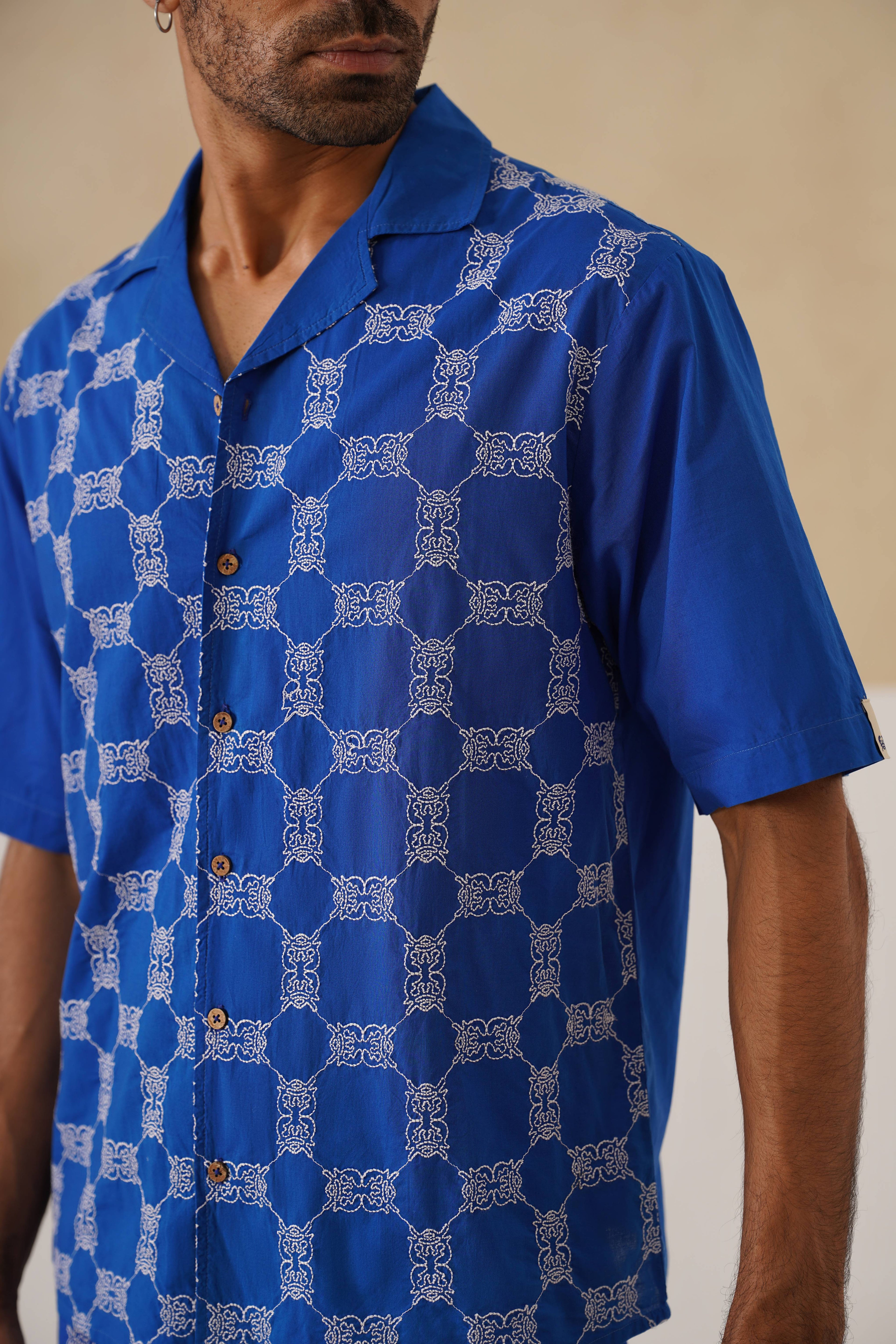 Knotty Krabs (Cotton) Co-ord Set - Deep Sea (Blue)