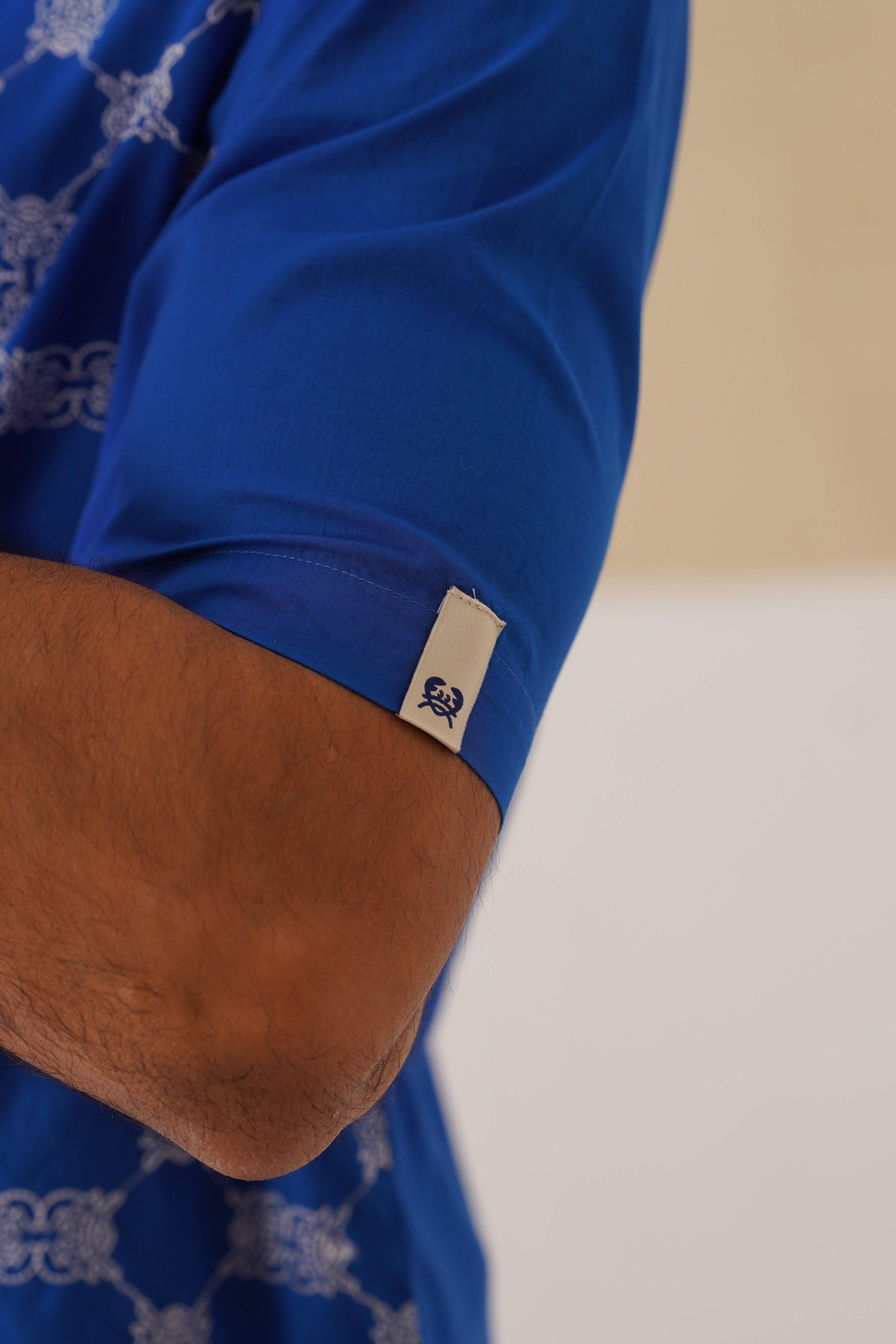 Knotty Krabs (Cotton) Shirt - Deep Sea (Blue)