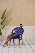 Knotty Krabs (Cotton) Co-ord Set - Deep Sea (Blue)