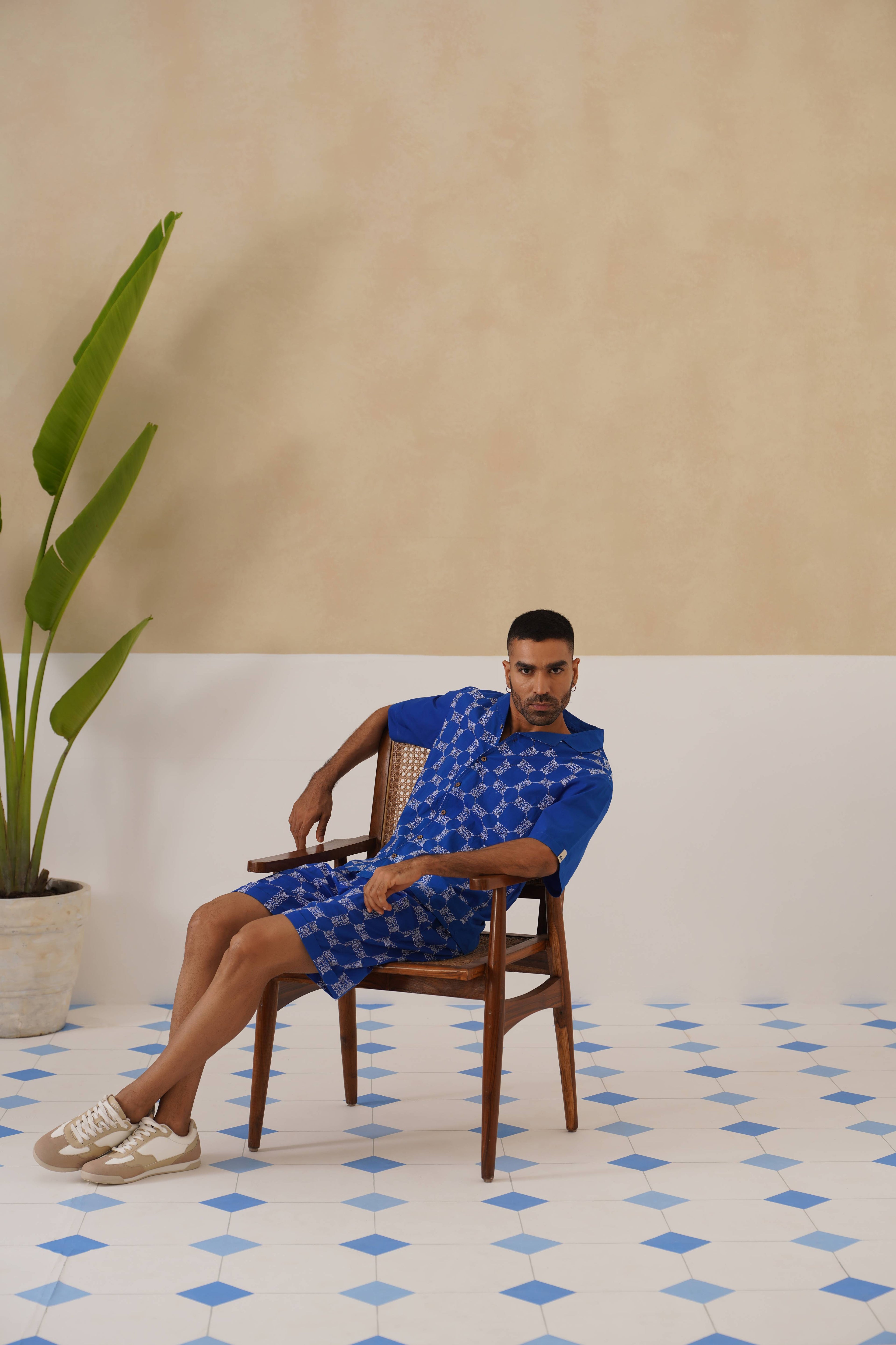 Knotty Krabs (Cotton) Shorts - Deep Sea (Blue)