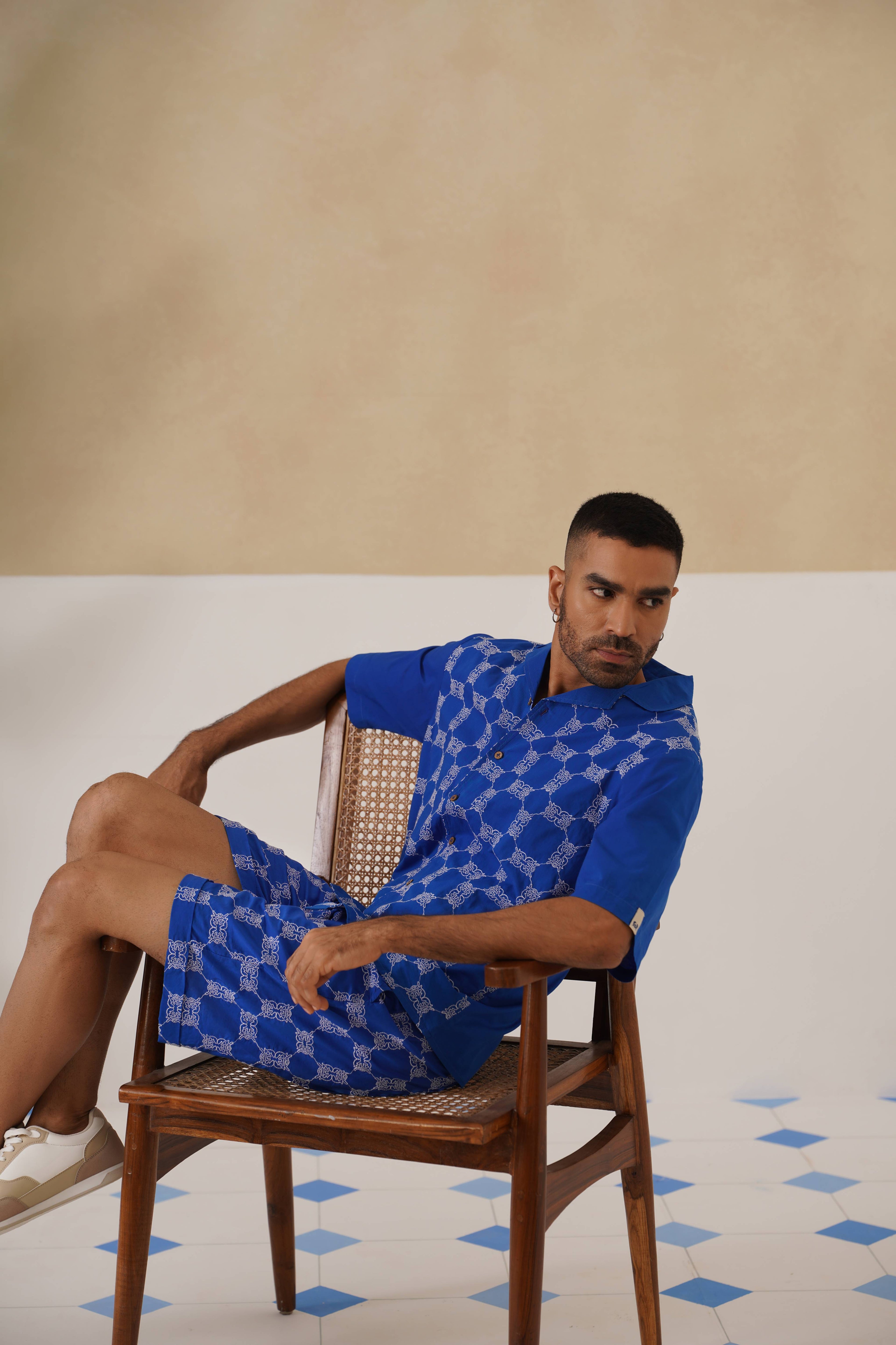 Knotty Krabs (Cotton) Shorts - Deep Sea (Blue)