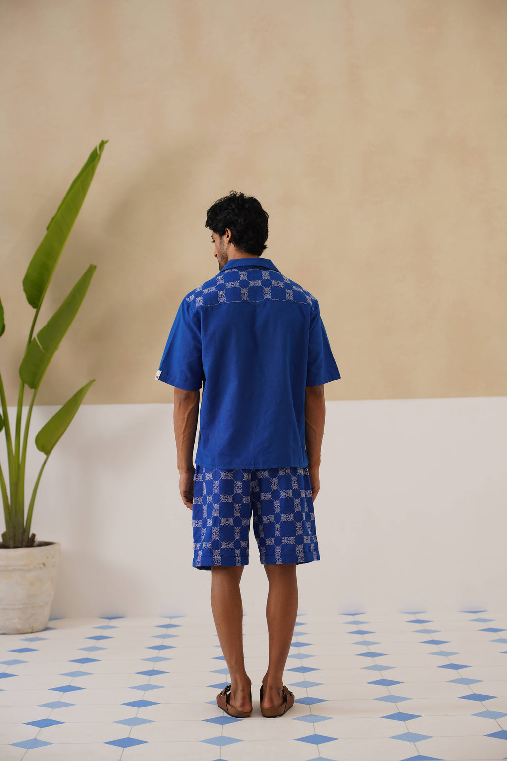 Knotty Krabs (Linen) Co-ord Set - Deep Sea (Blue)