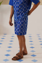 Knotty Krabs (Linen) Shorts - Deep Sea (Blue)