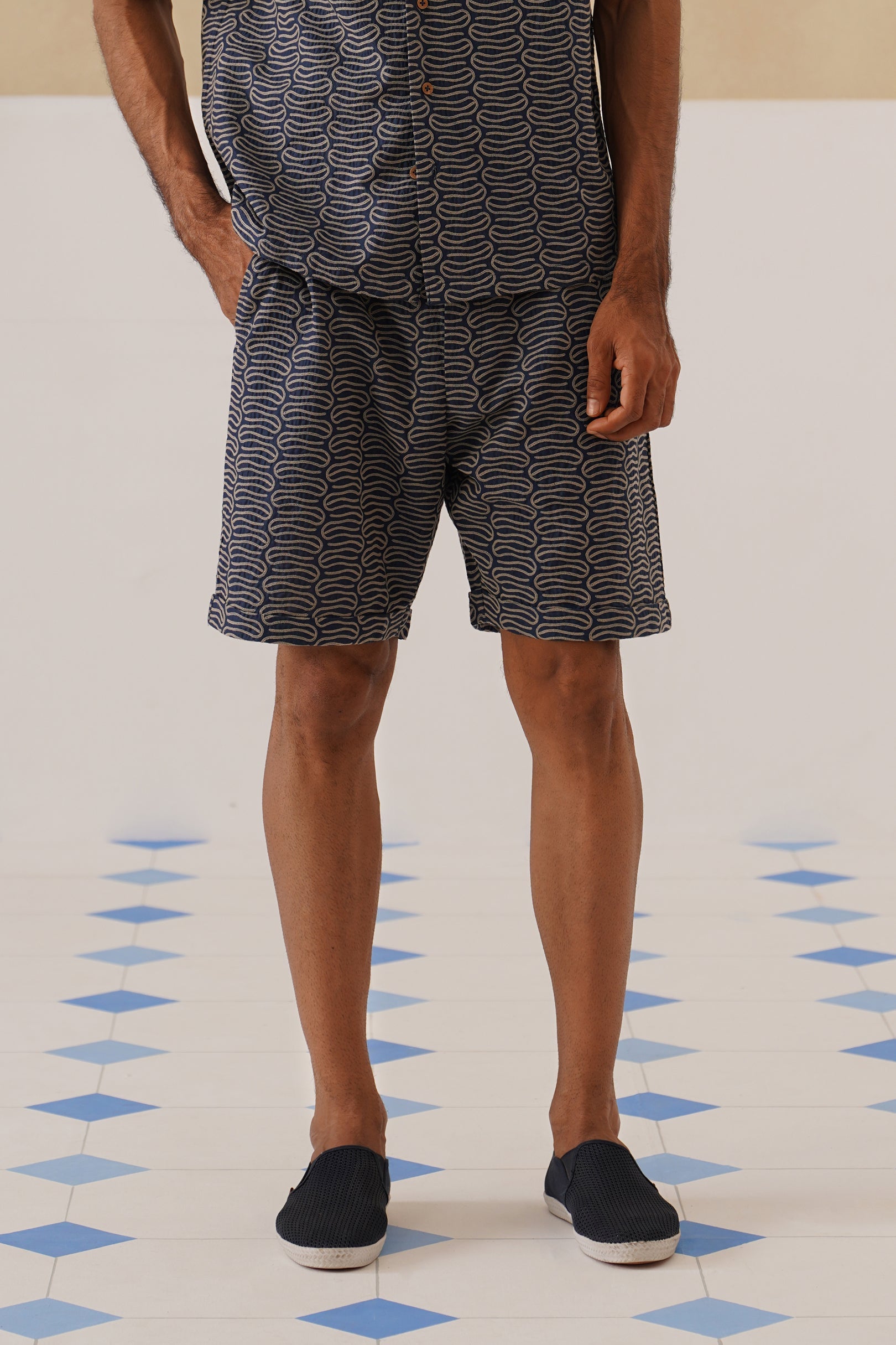 Midnight Current Cotton Shorts