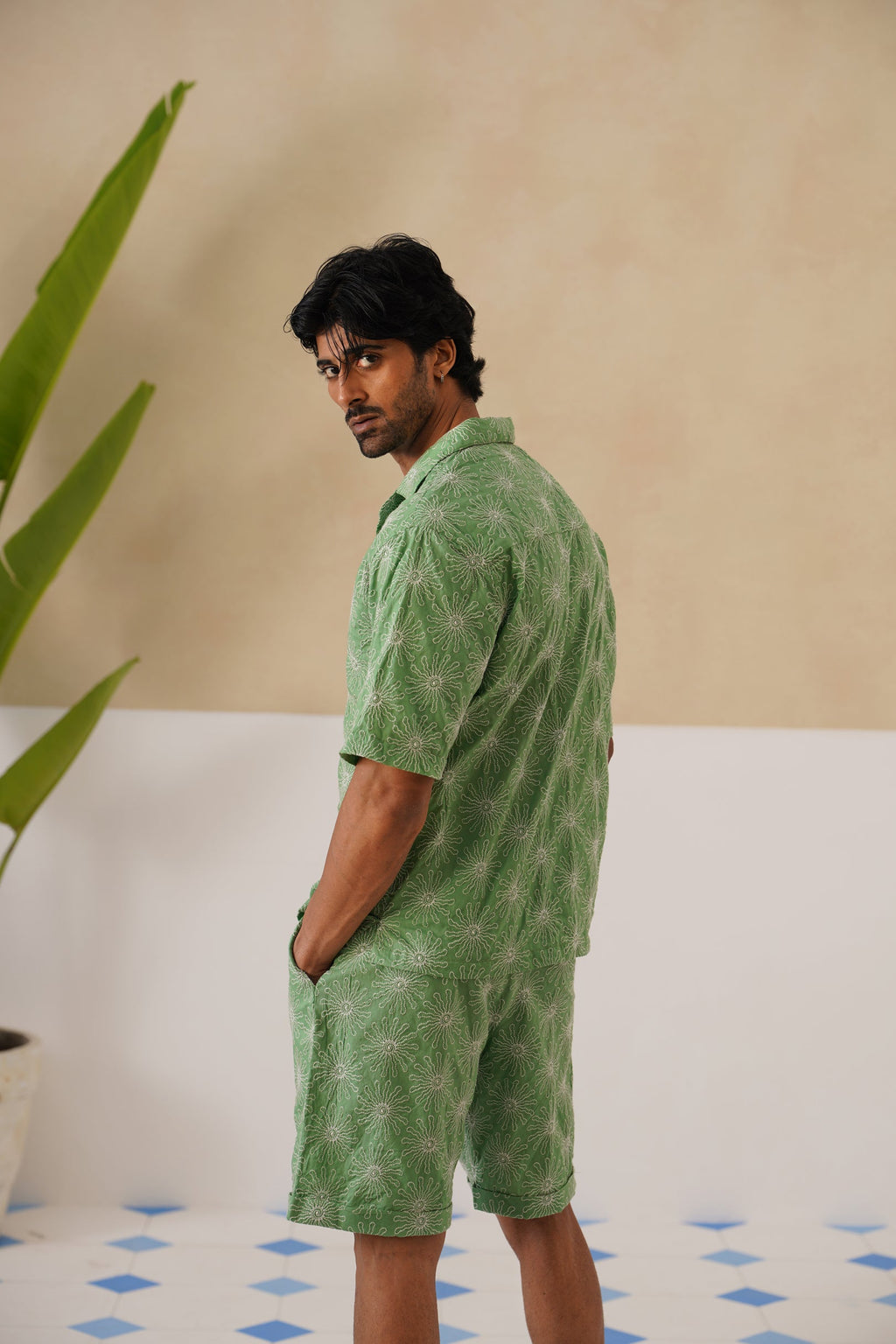 Solar Bloom Cotton Shorts