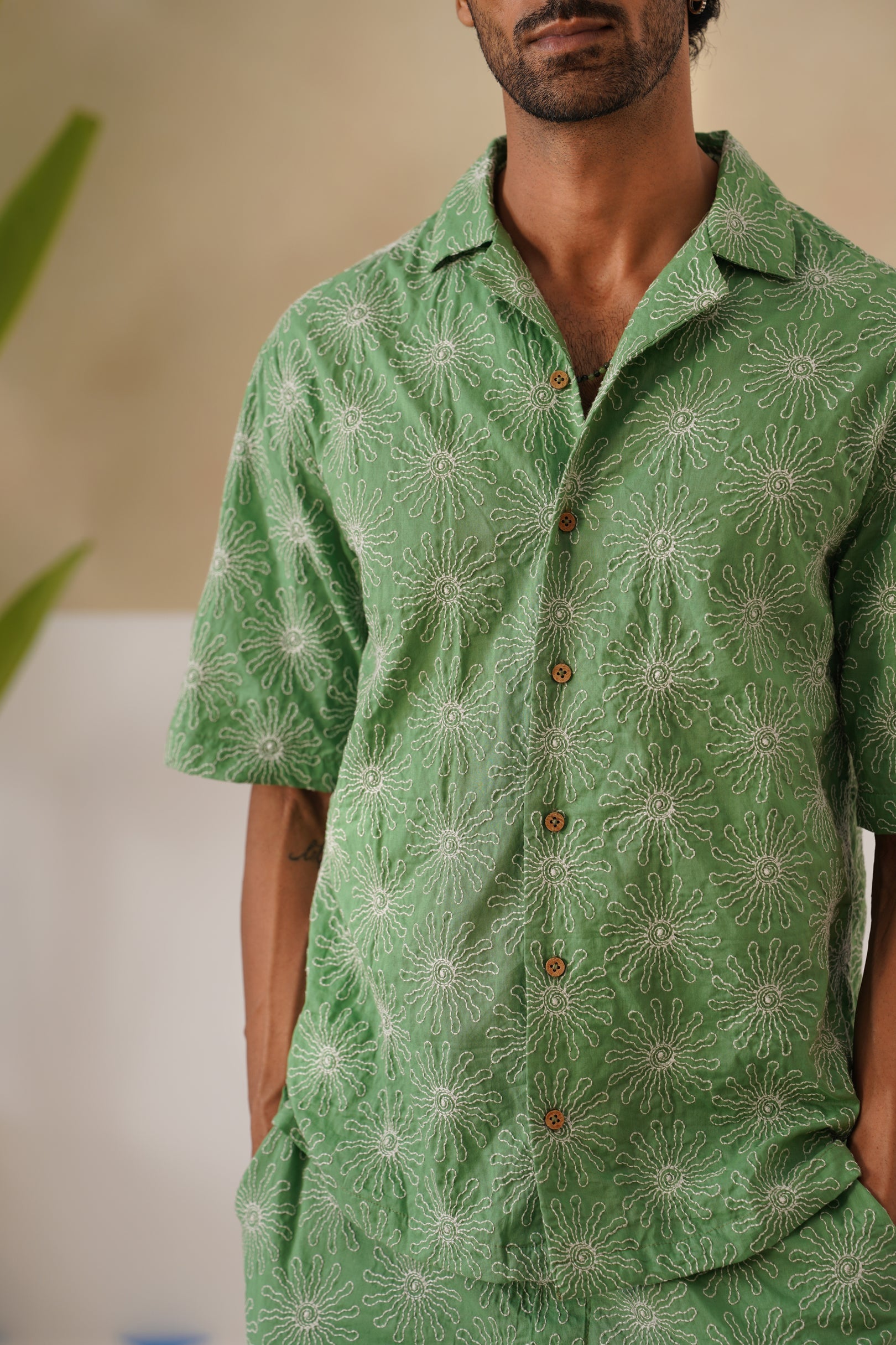 Solar Bloom Cotton Shirt